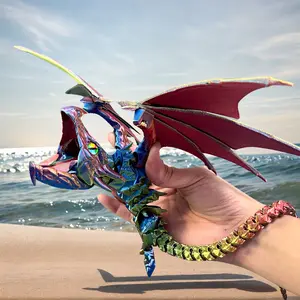 42cm/16.54in 3D Printed Pterodactyl Sculpture with Moving Joints, Unique Desktop Decor, Perfect Gift for Easter Halloween Christmas Birthdays, Dinosaur Figurine