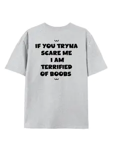 100% Cotton Man's Tee T-Shirt Unisex Graphic Top "IF YOU TRYNA SCARE ME "Swearshirt Hoodie Comfortable Causal Creative Gift 42408107
