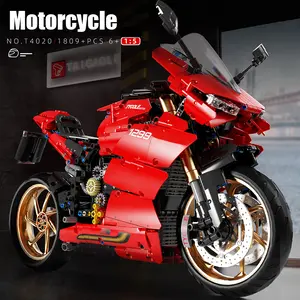 Static Version Super Cool Car Building Set 1:5 Sports Car Model 1809PCS Collectible Motorcycle Kit Scale Model Technique Blocks  Toys  bike for Adults Teens