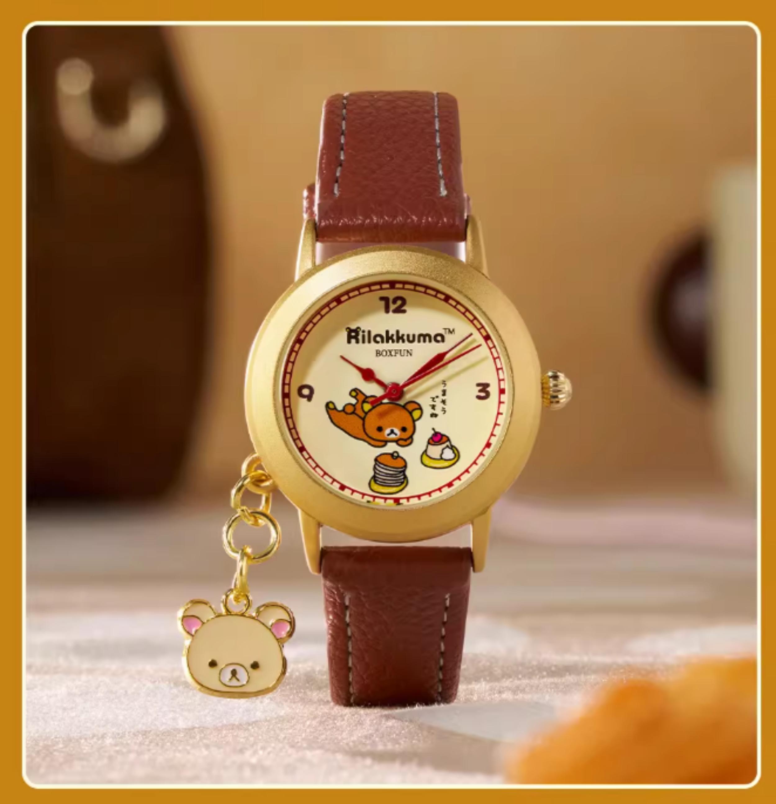 MINISO Rilakkuma Gulu Gulu Moment Series Watch Blind Box,8 Regular + 3 Hidden,Cute Character Analog Quartz Watch, Adjustable Band,Collectible Surprise Unboxing for Fans,Trendy Fashion Gift for Friends Holiday Present Mother's Day Gift Children's Day Gift