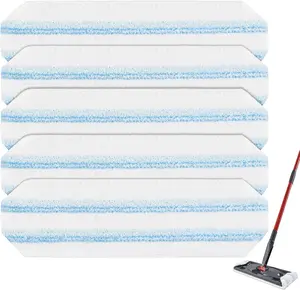 5 Pack Replacement Mop Pads Compatible with OCedar h2pro Flat Mop System,Microfiber Mop Pads Replacements for O Cedar h2pro,Washable and  H2pro Mop Refills for Hard Floor Deep Cleaning