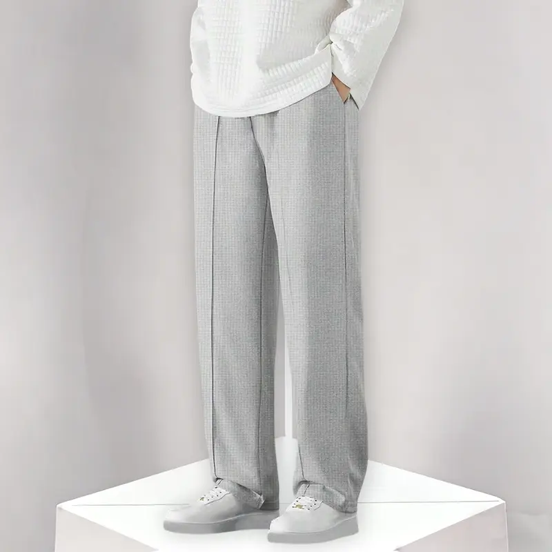 Casual Waffle-Knit Straight Trousers| Comfort Soft Easy Care School Outdoor Bottoms For Teenagers Boys Kids Size 8-16Y GK2008 zip-up jacket fashion hoodie winter sport Boys' Tactical Pants plaid pajama mens and clothes weats 7th birthday thick sweatpants