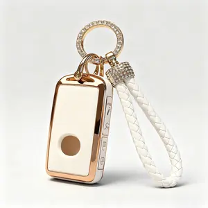 Key Fob Cover Compatible with 2025 2024-2019 Mazda CX-5 CX-30 CX-50 CX70 CX90 3 6 CX-9 MX-5 Miata,Tpu, 4-Button, Black White