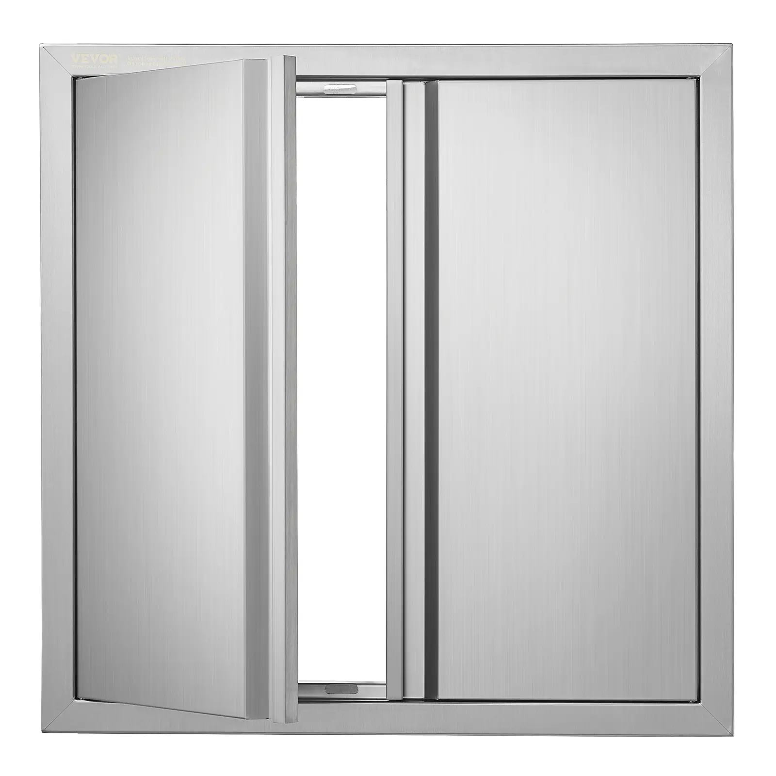 【Summerfinds】VEVOR 24W x 24H Inch Stainless Steel Double Flush Mount BBQ Access Door, Modern Waterproof Adjustable Vertical Wall Door with Recessed Handles, Easy Setup for BBQ Island Kitchen Cabinets, Home Grilling Stations