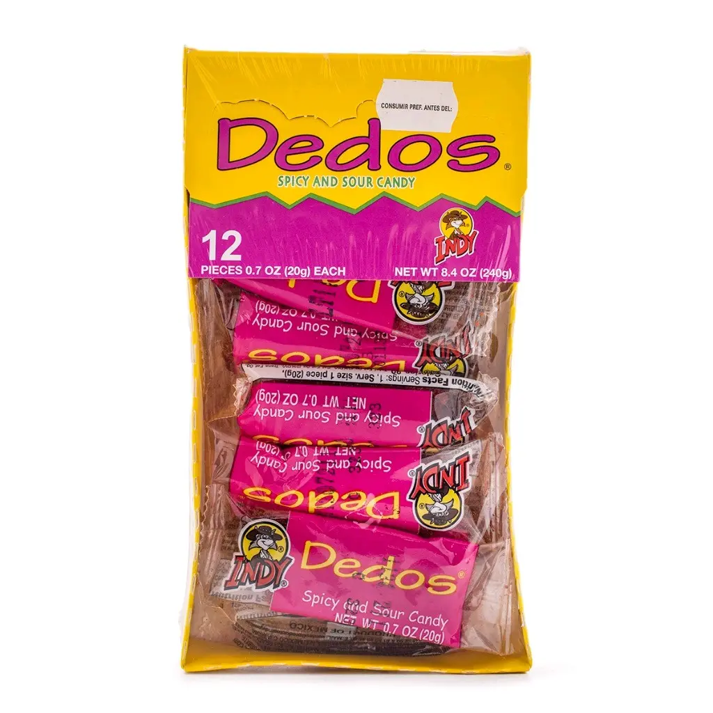 Indy Dedos Spicy ane Sour  Candy 12 Count 0.7 oz