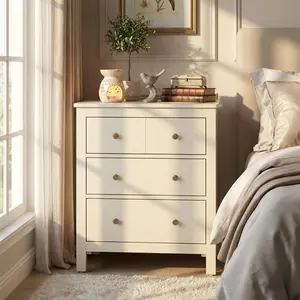 RoyalCraft L 3 Drawer Dresser, 27'' Wood Chest of Drawers with Storage Drawers, Modern Bedroom Dresser Cabinet for Living Room, Entryway, Hallway
