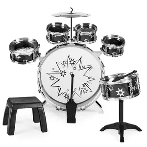 Best Choice Products 11-Piece Kids Starter Drum Set w/ Bass Drum, Tom Drums, Snare, Cymbal, Stool, Drumsticks Best Choice Products 11-Piece Kids Starter Drum Set w/ Bass Drum, Tom Drums, Snare, Cymbal, Stool, Drumsticks