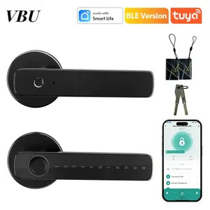 Fingerprint Door Lock Biometric Door Knob with Keypad Keyless Entry, 5-in-1 Digital Lock Door Locks for Bedrooms(Fingerprint/App/Code/Key/IC Card), Home Hotel Office Apartment Smart Door Locks