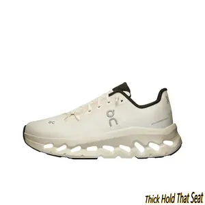 Cream Cloud-Style Running Shoes – Breathable Mesh Upper, Signature Hollow-Out Midsole & Non-Slip Rubber Outsole, Unisex Lightweight Trainers for Daily Walks & Gym Sessions