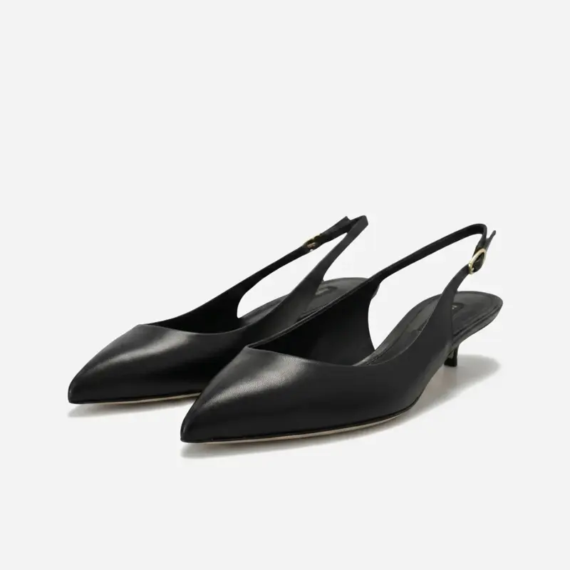 Dolce & Gabbana Leather Heels Kitten Size 37.5