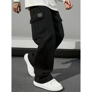 Men'S Heavy-Duty Cargo Pants - All-Season Work Pants with Multiple Utility Pockets, Loose-Fit Mid-Rise Trousers for Construction, Hiking