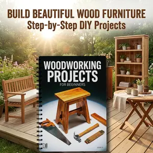 Woodworking Project Plan for Beginners, 8.3*5.5 Inches, Step-By-Step DIY Blueprint, Templates with Dimensions, Practical and Aesthetic Woodwork