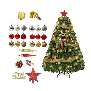 4 Ft Artificial Christmas Tree with 100 LED Lights & Assorted Ornaments | Exquisite Indoor/Outdoor Christmas Decorations | Perfect for Home Office & Holiday (4 Ft)