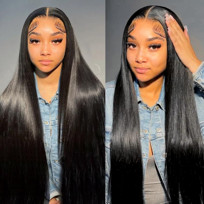Hot Star Body Wave Wig13x6 HD Transparent Lace Front Wigs Human hair Pre Plucked 180% Density Brazilian Straight Frontal Wigs Human Hair with Baby Hair Natural Hairline for Women