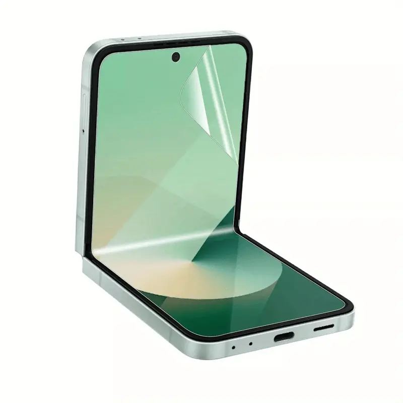 2+2 for Samsung Galaxy Z Flip5 6 7 Smartphone   2+2 Package Including 4 in 1 Protective Suite 2 Soft TPU Films 2 Glass Back Stick Screen Protectors High Definition Clear Anti Grease Fingerprint Full Protection Shockproof Accessories Drop Proof Transparent