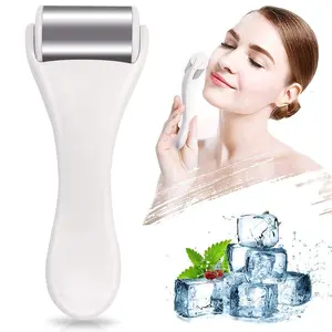 1 piece portable ice roller, face and eye ice roller massager, for facial roller cryotherapy skin care,stainless steel facial roller, stainless steel ice roller facial beauty massage care ice applicator.