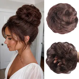 Messy Bun Hair Piece Synthetic Fiber Messy Hair Buns Hairpiece for Women Updo Extension Ponytail Daily Use