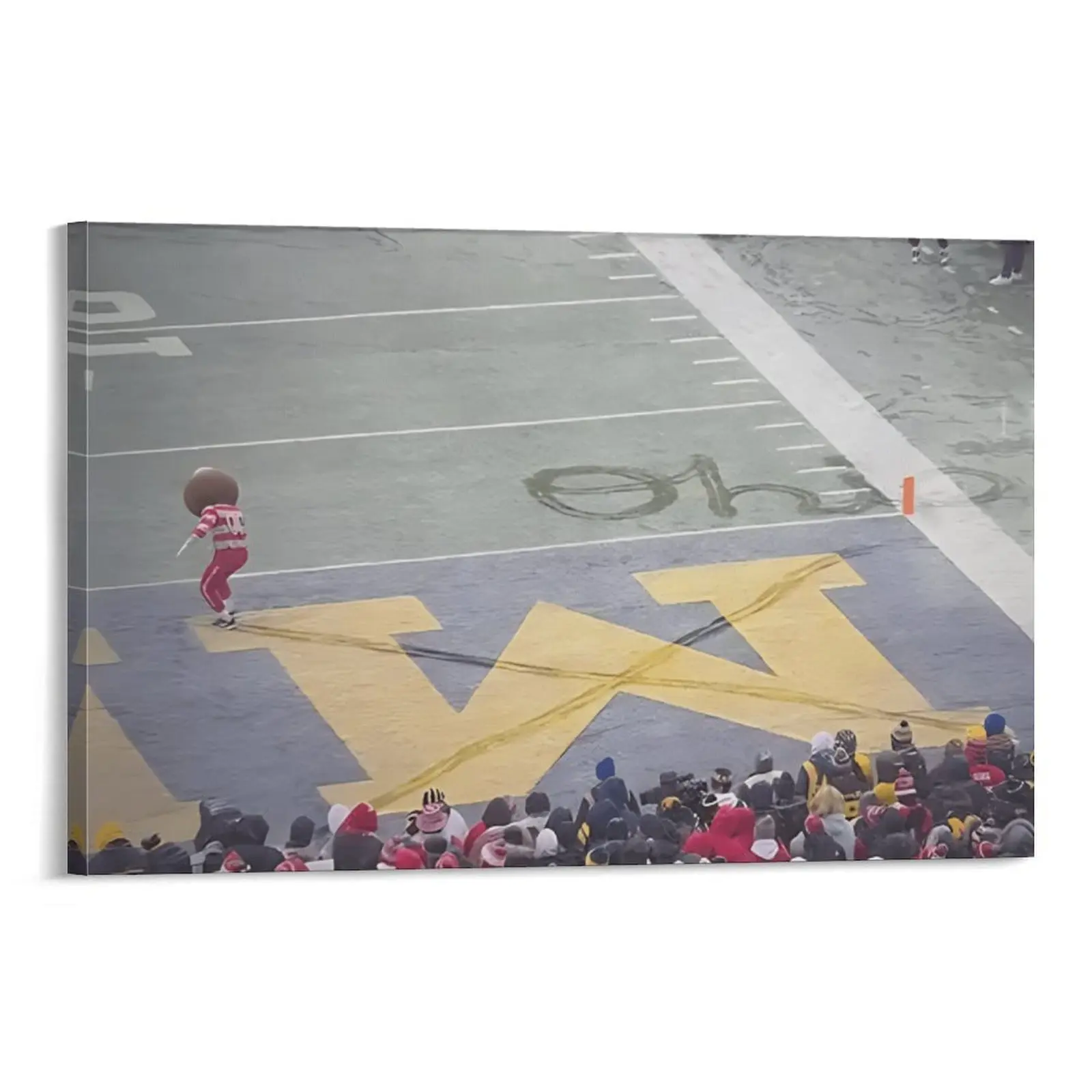 Graphic Snow Football Print Poster - Home Decor, Wall Decoration for Room Adornment, Artistic