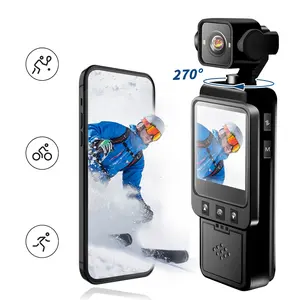 1080P Pocket Action Camera,270° Rotatable Vlog Blog Camera with 6x Digital Zoom, Audio and Video Recording Camera,Portable Sports DV,Wifi Sports Camera,Handheld Camera Recorder,Streaming Camera,POV Camera,Men Gifts,One Touch Record,OnTheGoCreator