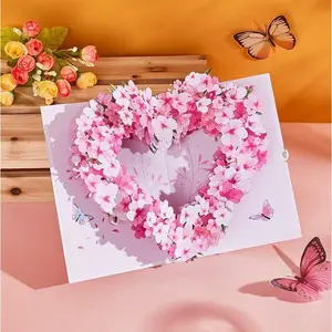 3D Pop-Up Pink Flower Envelope Cards - Perfect Birthday Gifts for Mom & Lover