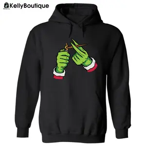 The Green Guy Movie Character Lighting Christmas Season Graphic Design Unisex Hooded Sweatshirt for Men for Women Menswear Womenswear