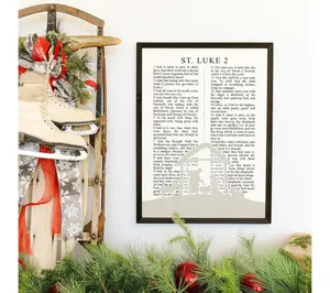 Sincere Surroundings 24" Luke 2 Nativity Thin Frame