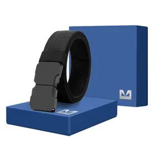 Genuine JVFV unisex belt—upgrade design with lock stitching, woven construction, double interlocking buckle, and elastic waistband