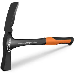 36 oz Rock Pick Hammer – Heavy-Duty Masonry & Bricklayer Tool with Comfortable Rubber Grip – Ideal for Rock Hounding & Geological Study