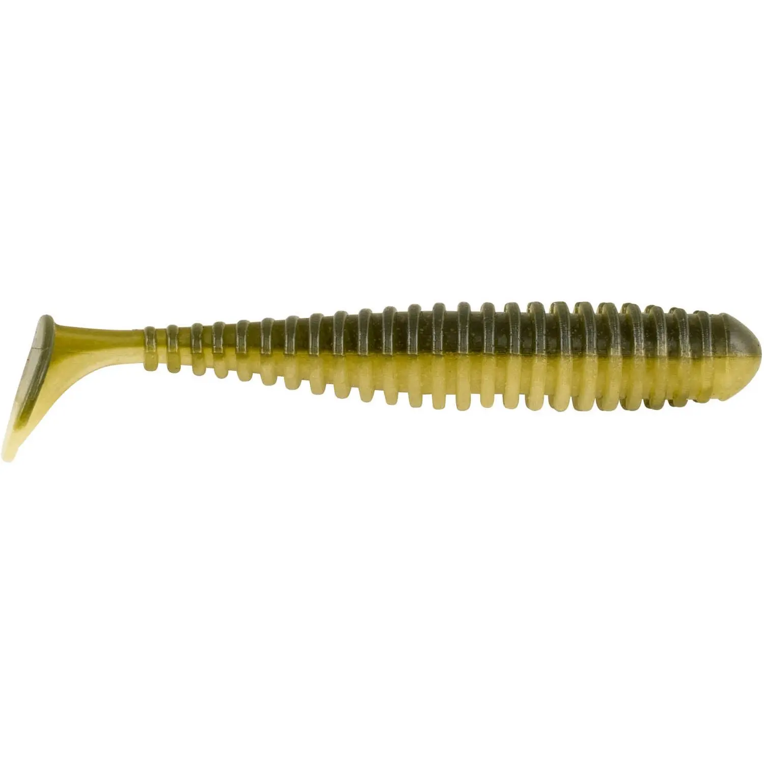 Berkley PowerBait Ribbed Power Swimmer Soft Plastic Paddle Tail Swimbait, 3.8 Inch, 6-Pack for Freshwater Fishing Multi-Species Anglers, Six-Pack