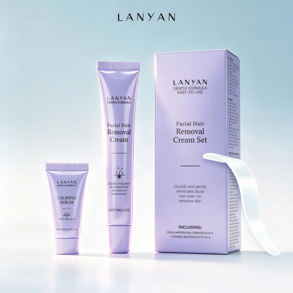 Hair Removal Cream, Facial Hair Removal Cream for Women with Soothing Cream Mild Scent,Gentle for Sensitive Skin
