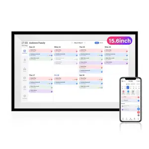 15.6” Digital Photo Frame Smart Planner with Touch Screen Monitor, Full HD Display, WiFi Sync, Multiple Calendars – Electronic Chore Chart To-Do List for Home (Computers & Office Equipment, Office Equipment)