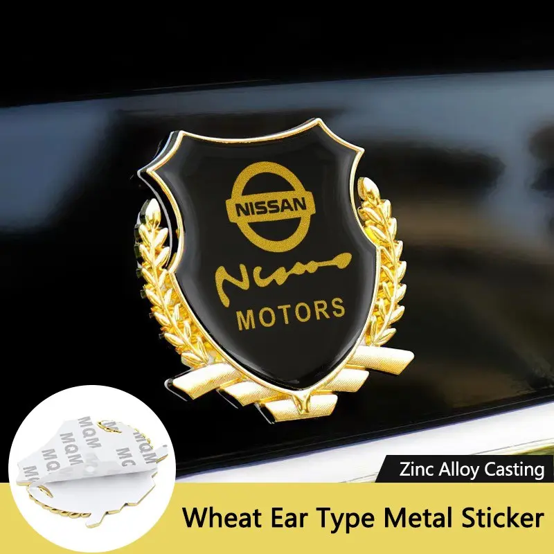 Car Styling Body Trunk Deco Sticker, 3D Metal Lion Crown Emblem, Fits Nissan Nismo/x-Trail/almera/qashqai>note J10