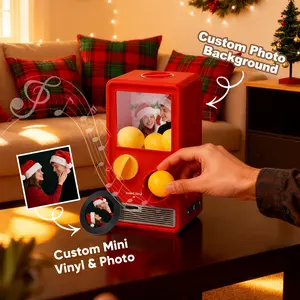 Personalized Music and Photo Music Gachapon Machine Custom Song Mini Record Box Anniversary Gift Christmas Gifts