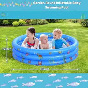 Unisex Inflatable Kiddie Swimming Pool, PVC-Free Portable Baby Paddling Pool for Indoor-Backyard Water Play, Easter Gift for Kids