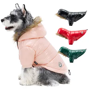 PINA Dog Winter Coat, Dog Winter Jacket with Large Fur Collar, Windproof and Warm Dog Winter Vest, Suitable for Small to Large Dogs