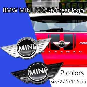 Mini 3D Big Size 27.5cm Front Rear Emblem Steering Wheel Center Console Sticker Hood Trunk Badge For Mini Cooper F55 F56 F54 Countryman Clubman JCW R56 R60 F60