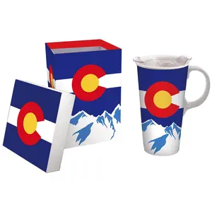 Evergreen 17-oz Colorado State Ceramic Travel C up w/Tritan Li