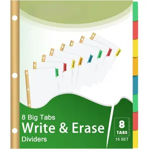 Binder Divider,  120 Pack Binder Index White Dividers with 8 Tabs, Letter Size Paper Binder Divider for School Office  Business