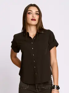 Studded Skull Button Shirt