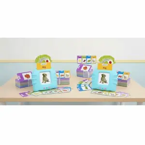 Cow Pattern English Card Reader Bundle, 2 Sets Battery-Powered Educational Toys, Educational Toy for Boys & Girls