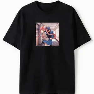 Doki Doki Literature Club Natsuki Anime Graphic Tee, Cute Pink Hair School Girl Vintage Shirt, Unisex Otaku J-Pop Streetwear