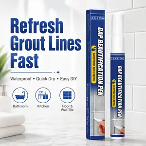 Quick-Dry Grout Filler Marker, Waterproof Tile Line Repair Pen for Shower, Bathroom, Kitchen Floors, Walls & DIY Home Makeover