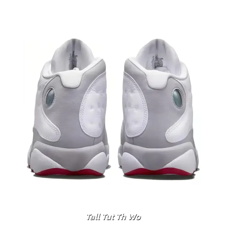 Unisex 2-Tone White-Grey Mid-Top Retro Basketball Sneakers - Red Logo, Red Traction Rubber Outsole, Lace-Up, Breathable Street Casual Shoes for Daily Wear