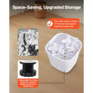 VEVOR Hydroponic Growing System 30 Pods Indoor Smart Hydroponic Tower Garden with Pump