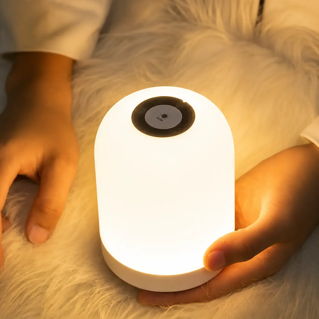 Compact Ambient Atmosphere LED Night Light, 1 Count USB Rechargeable Portable Bedside Table Lamp, Dimmable Touch Control for Bedroom, Nursery, Home Supplies Party Gifts