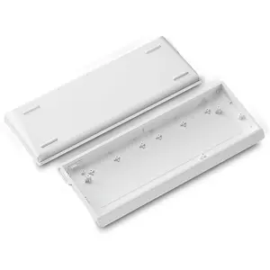 H60  Keyboard Case,60% Customized Mechanical Gaming Keyboard Housing Compatible with Woot60HE/MADLIONS MAD 60 HE 61Keys Compact Barebones Keyboards DIY (White)