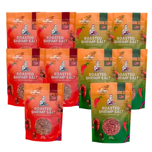 PREMIUM Roasted Shrimp Salt 10 PACK MILD & SPICY Flavor Natural Spice Vegetable Cambodian Seasoning Combo Pack