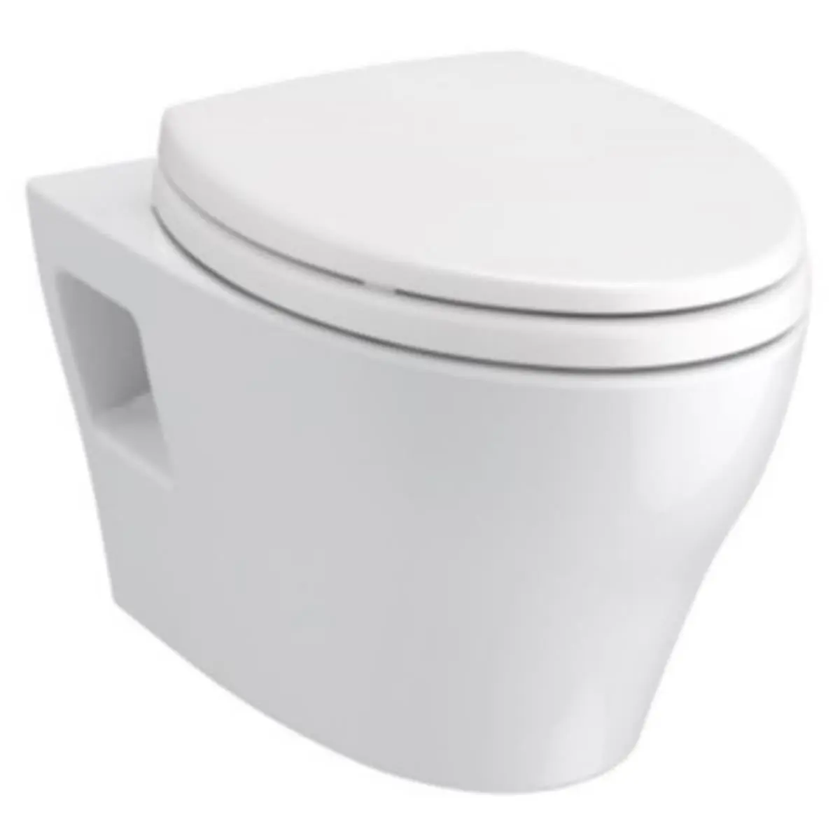 212 MAIN Elongated Front Bowl Wall-Mount Toilet (Model CT428CFG-01) - Cotton White, Universal Height 16.12 in, 68 lbs, Cefiontect Ceramic, Water-Saver Dynamax Tornado Flush System