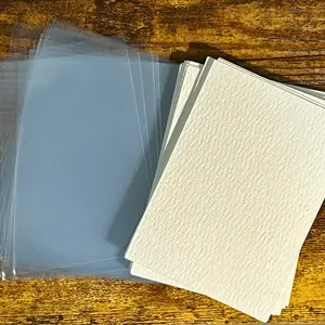 ACEO Starter Kit Heavy Weight 8 Square Art Cards + 8 Sleeves. 2.5x3.5 Inches