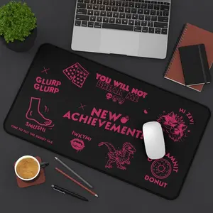 Dungeon Crawler Carl Desk Mat | DCC Gamer Mouse Pad | New Achievement Desk Mat | Princess Donut Fan Merch | Bookish Office Decor